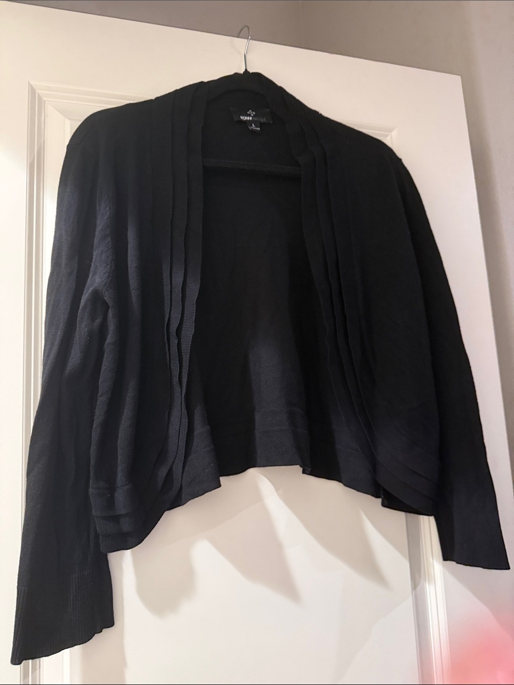 Ronni Nicole Black Layered Open-Front Cardigan